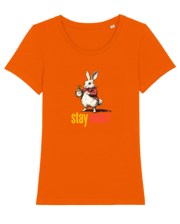 STAY WEIRD - Iepurele alb- Alice Bright Orange