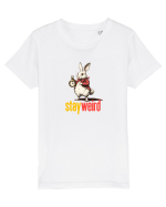 STAY WEIRD - Iepurele alb- Alice Tricou mânecă scurtă  Copii Mini Creator