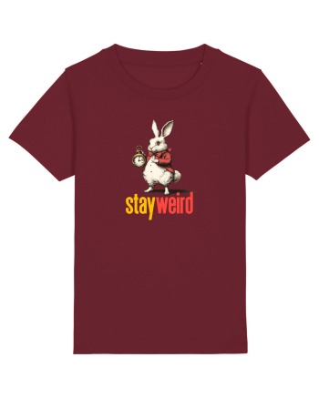 STAY WEIRD - Iepurele alb- Alice Burgundy