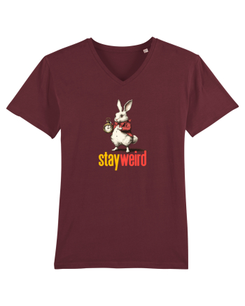 STAY WEIRD - Iepurele alb- Alice Burgundy
