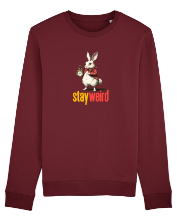 STAY WEIRD - Iepurele alb- Alice Burgundy
