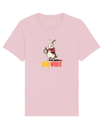 STAY WEIRD - Iepurele alb- Alice Cotton Pink