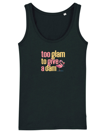 TOO GLAM TO GIVE A DAM Flamingo Black