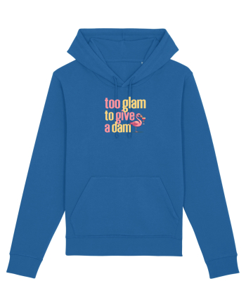 TOO GLAM TO GIVE A DAM Flamingo Royal Blue