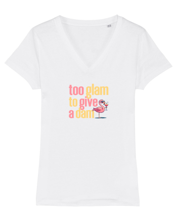 TOO GLAM TO GIVE A DAM Flamingo White
