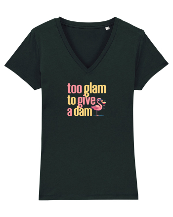 TOO GLAM TO GIVE A DAM Flamingo Black