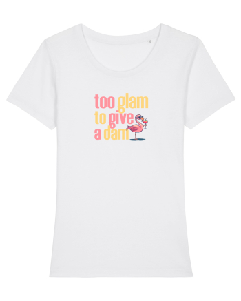 TOO GLAM TO GIVE A DAM Flamingo White