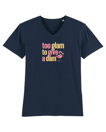 TOO GLAM TO GIVE A DAM Flamingo French Navy