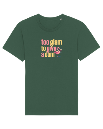 TOO GLAM TO GIVE A DAM Flamingo Bottle Green