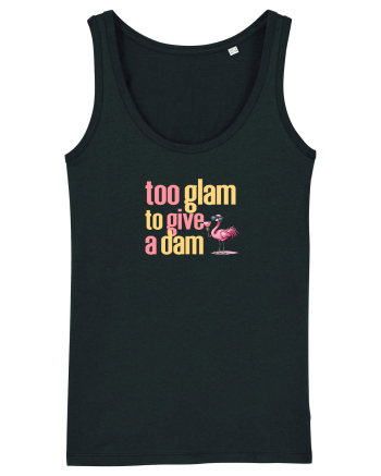 TOO GLAM TO GIVE A DAM Flamingo 2 Black