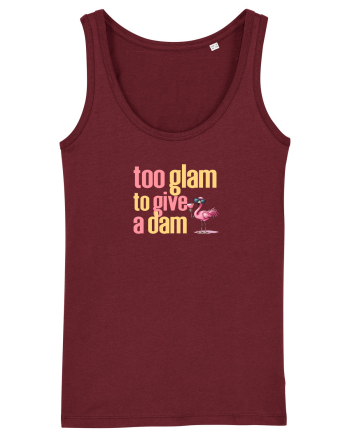 TOO GLAM TO GIVE A DAM Flamingo 2 Burgundy