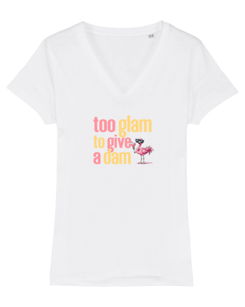TOO GLAM TO GIVE A DAM Flamingo 2 White