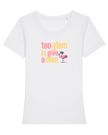TOO GLAM TO GIVE A DAM Flamingo 2 White
