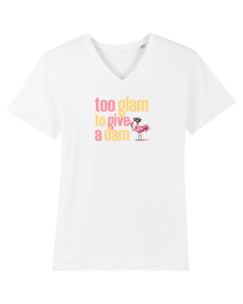 TOO GLAM TO GIVE A DAM Flamingo 2 White