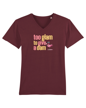 TOO GLAM TO GIVE A DAM Flamingo 2 Burgundy