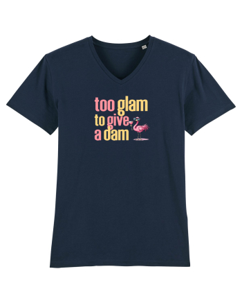 TOO GLAM TO GIVE A DAM Flamingo 2 French Navy
