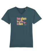 TOO GLAM TO GIVE A DAM Flamingo 2 Tricou mânecă scurtă guler V Bărbat Presenter