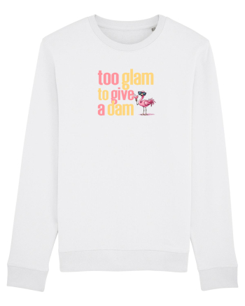 TOO GLAM TO GIVE A DAM Flamingo 2 White