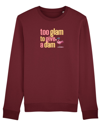 TOO GLAM TO GIVE A DAM Flamingo 2 Burgundy