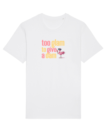 TOO GLAM TO GIVE A DAM Flamingo 2 White