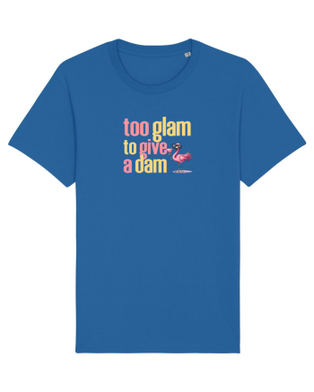 TOO GLAM TO GIVE A DAM Flamingo 2 Royal Blue