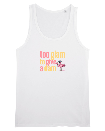 TOO GLAM TO GIVE A DAM Flamingo 2 White