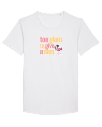TOO GLAM TO GIVE A DAM Flamingo 2 White