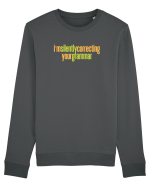 I`M SILENTLY CORRECTING YOUR GRAMMAR Bluză mânecă lungă Unisex Rise