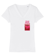 TEAM BRIDE (pocket) Tricou mânecă scurtă guler V Damă Evoker