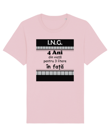 Inginer 4 ani din viață pentru 3 litere în față Cotton Pink