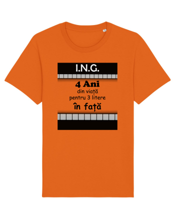 Inginer 4 ani din viață pentru 3 litere în față Bright Orange