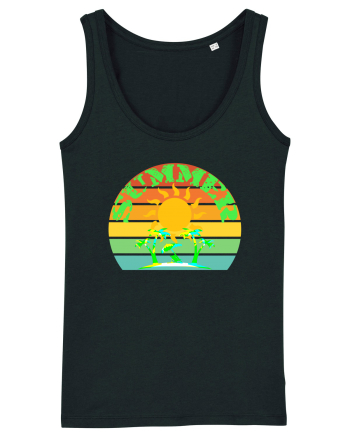 Summer Beach Sunset Black