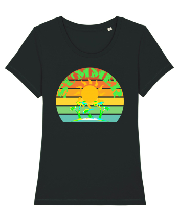 Summer Beach Sunset Black