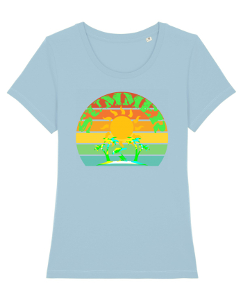 Summer Beach Sunset Sky Blue