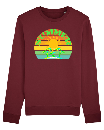 Summer Beach Sunset Burgundy