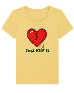 Just Rip It Tricou mânecă scurtă guler larg fitted Damă Expresser