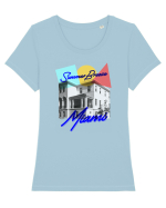Summer breeze Tricou mânecă scurtă guler larg fitted Damă Expresser