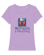 Y2K Throwback Tee Tricou mânecă scurtă guler larg fitted Damă Expresser