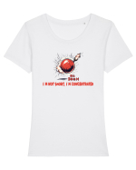 I`M NOT SHORT, I`M CONCENTRATED - BOMBA Tricou mânecă scurtă guler larg fitted Damă Expresser