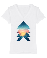 Sunrise Tricou mânecă scurtă guler V Damă Evoker