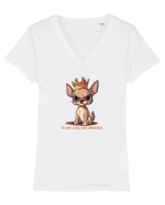 NU SUNT SCUND, SUNT CONCENTRAT - CHIHUAHUA 1 Tricou mânecă scurtă guler V Damă Evoker