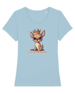NU SUNT SCUND, SUNT CONCENTRAT - CHIHUAHUA 1 Tricou mânecă scurtă guler larg fitted Damă Expresser