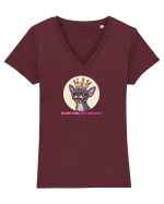 NU SUNT SCUND, SUNT CONCENTRAT - CHIHUAHUA 2 Tricou mânecă scurtă guler V Damă Evoker