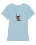 NU SUNT TIMID... NU TE PLAC - PISOI 1 Tricou mânecă scurtă guler larg fitted Damă Expresser