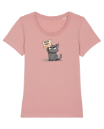 NU SUNT TIMIDA... NU TE PLAC - PISOI 1 Tricou mânecă scurtă guler larg fitted Damă Expresser