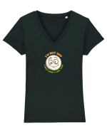 I`M NOT SHY, I JUST DON`T LIKE YOU - EMOJI / EMOTICON Tricou mânecă scurtă guler V Damă Evoker