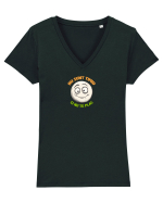 NU SUNT TIMID, CI NU TE PLAC - EMOJI / EMOTICON Tricou mânecă scurtă guler V Damă Evoker