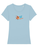 NU SUNT TIMID... NU TE PLAC - PESTE Tricou mânecă scurtă guler larg fitted Damă Expresser