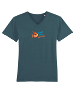 NU SUNT TIMID... NU TE PLAC - PESTE Tricou mânecă scurtă guler V Bărbat Presenter