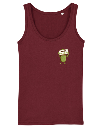 NOT SHY, I JUST DON`T LIKE YOU - CACTUS lateral Burgundy